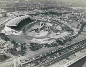 Exhibition Stadium in Toronto shortly after construction in 1959 at Exhibition Place